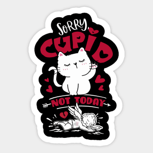 Valentines day Cat Cupid Sticker